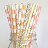 Colorful Paper Straws Burlap and Lace